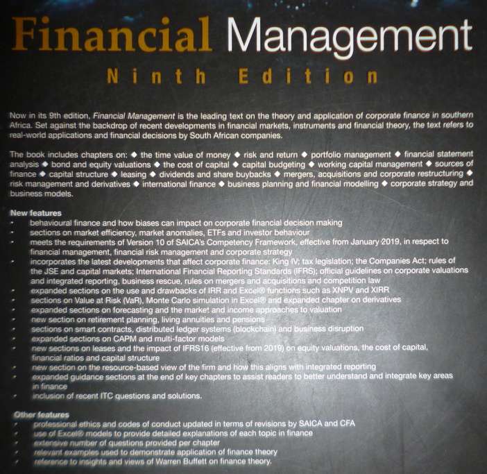 Financial Management  Ninth edition