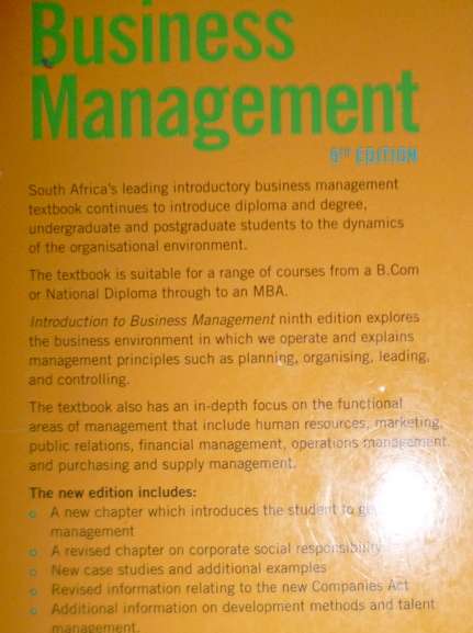 Introduction to Business Management 9th Ed.