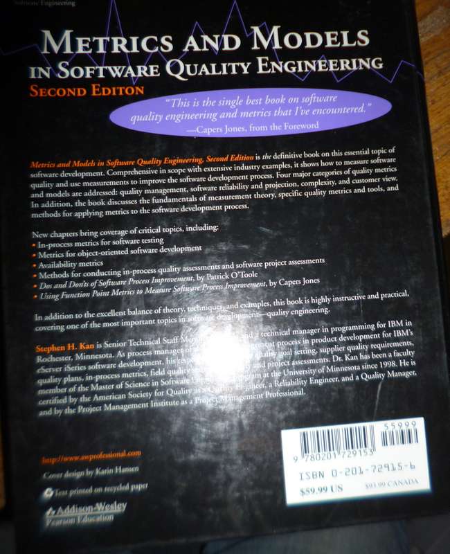 Metrics and Models in Software Quality Engineering