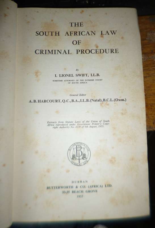 The South African law of criminal procedure 1957