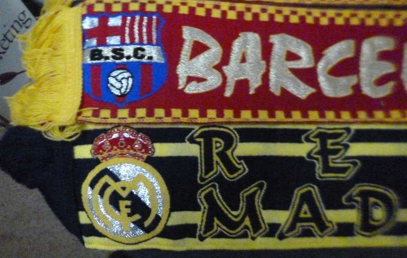 2 Barcelona  & 1 Real Madrid Football Scarves