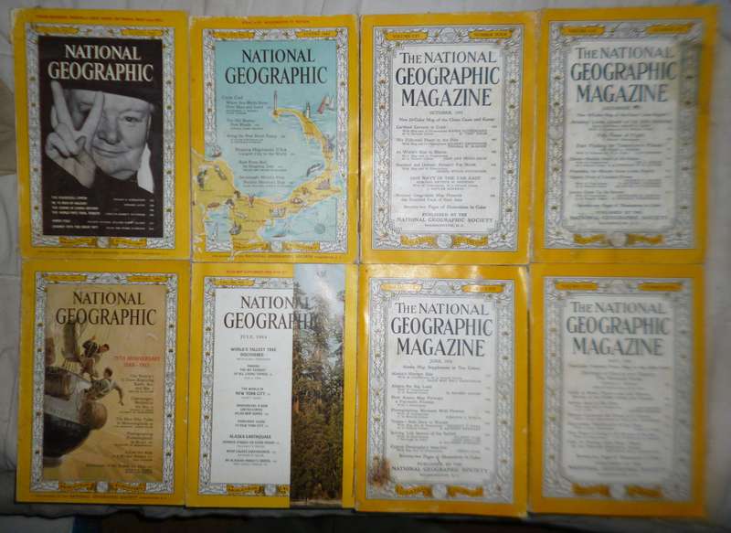Old National Geographic x8