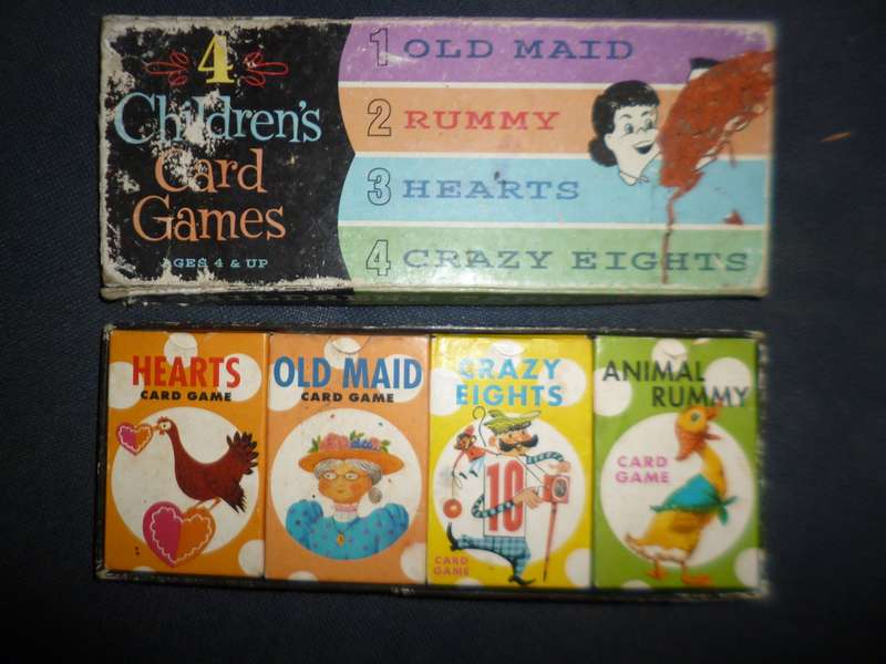 Whitman Box Set of 5 Children's Card Games 1960's