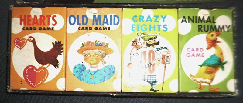 Whitman Box Set of 5 Children's Card Games 1960's