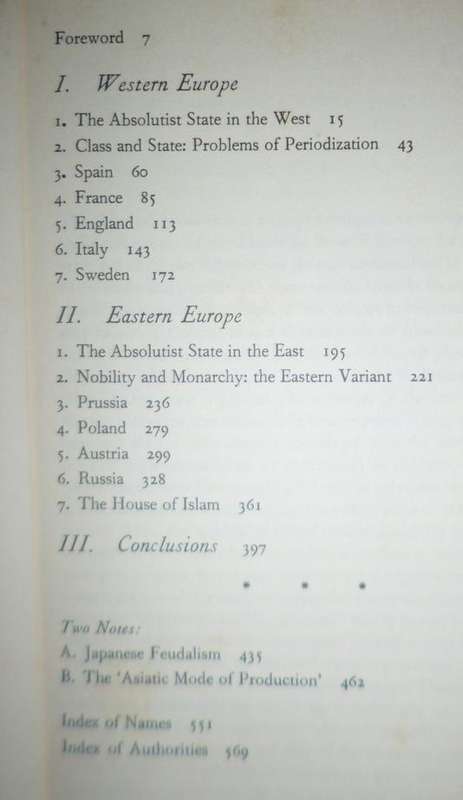 Lineages of the Absolutist State by Perry Anderson