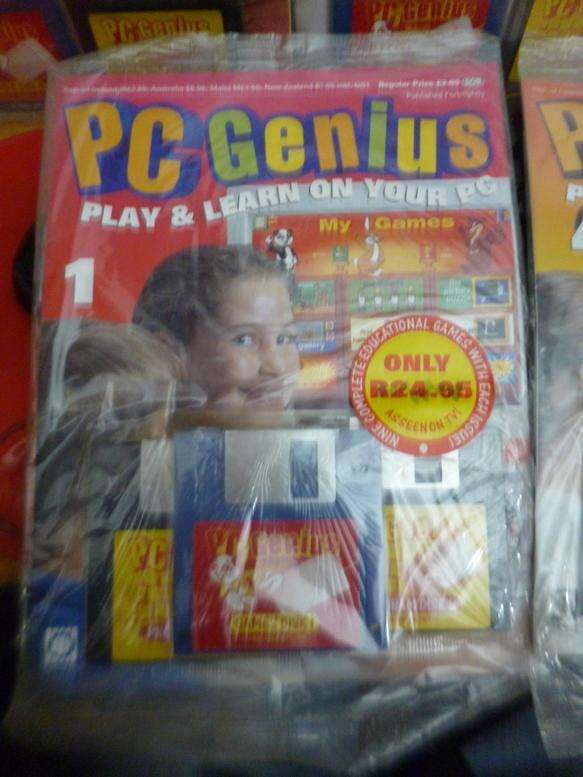 5 x PC Genius . Old Computer Game magazines with hard disks    circa 1995