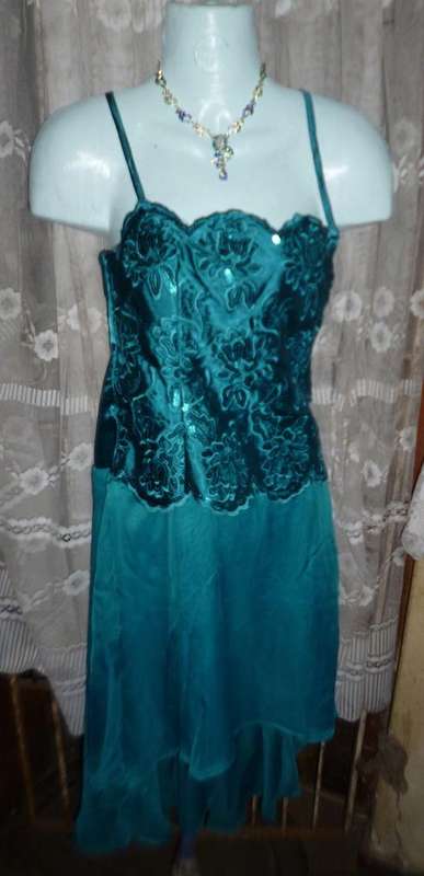 Blue Dress and  necklace