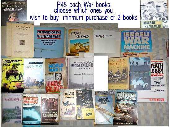 True War Stories and other War Books . R45 each  minimum purchase of 2 books