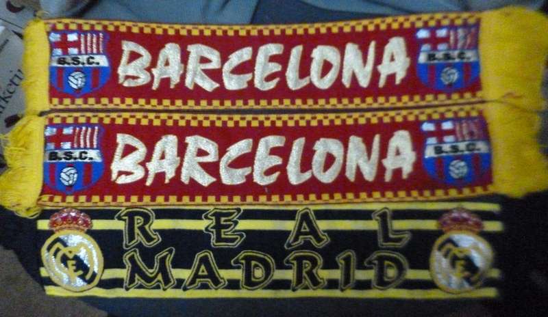 2 Barcelona  & 1 Real Madrid Football Scarves