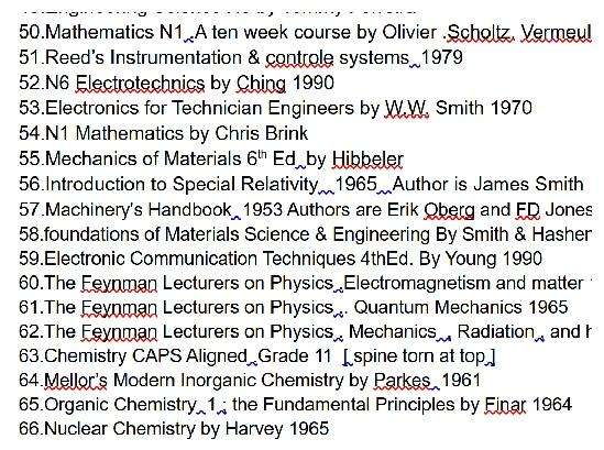 Engineering , chemistry and related books x 81