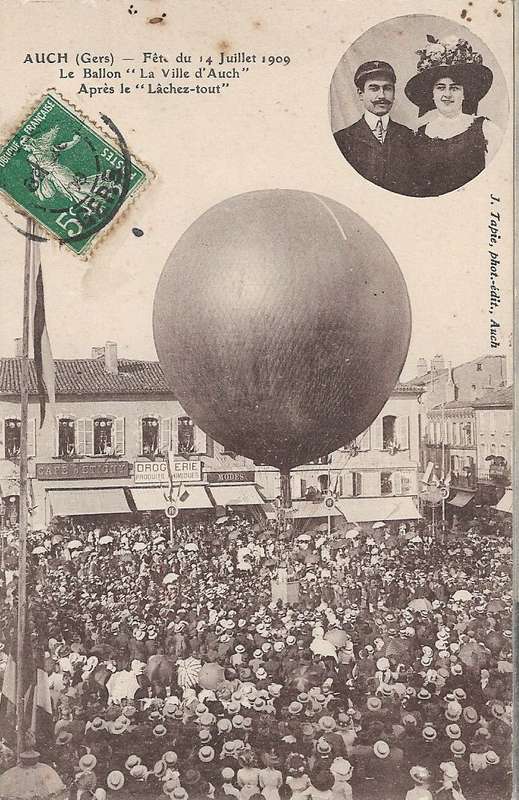 France postcard early flight.