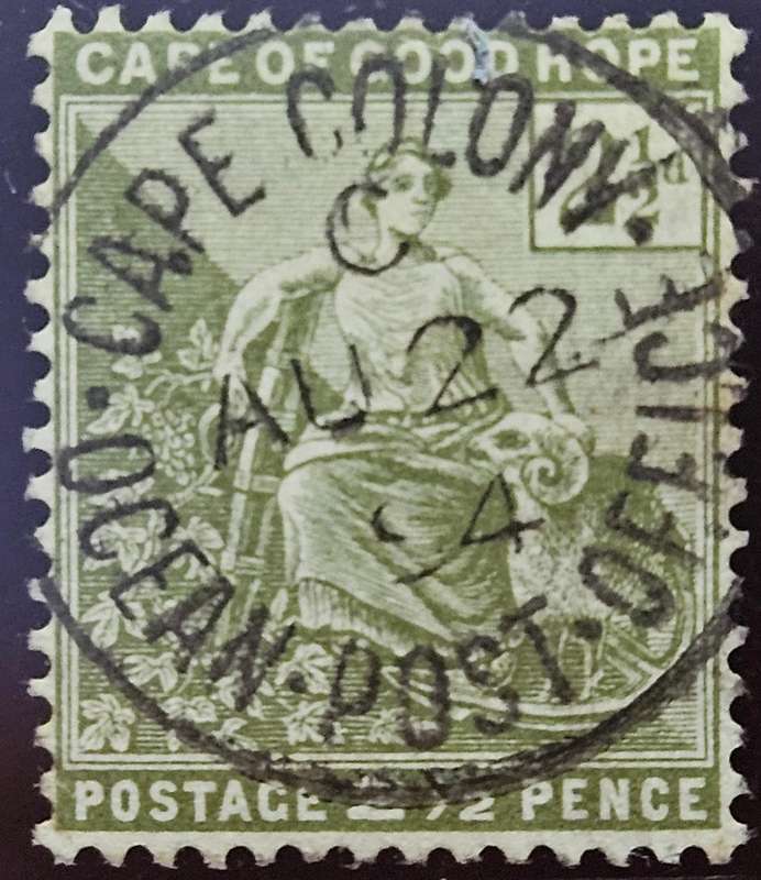 Cape of Good Hope postmark Ocean Post Office 22 August 1894.