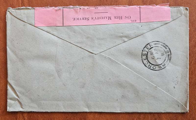 Boer war cover to Worcester, interesting boxed CENSOR marking