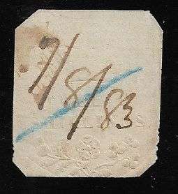 Natal embossed revenue 12s pen cancelled.