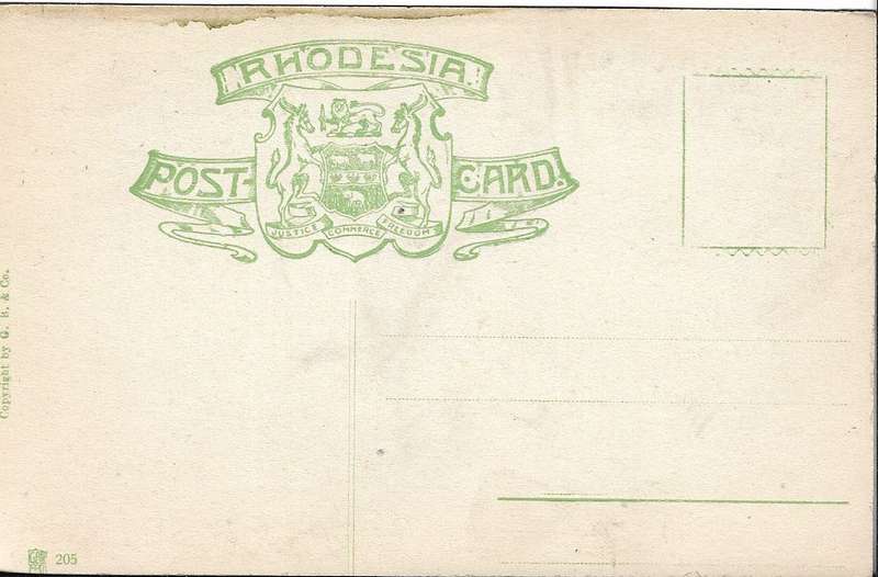 Victoria Falls postcard unused The Falls seen from Livingstone Island. (C42A/B)
