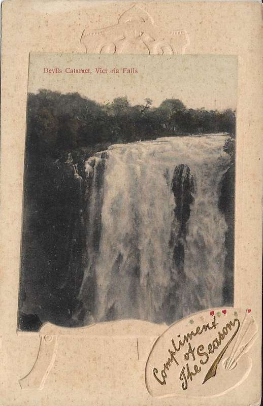 Victoria Falls postcard unused Devils Cataract Victoria Falls. (C44A/B)