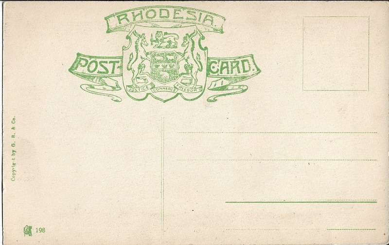 Victoria Falls postcard unused The Boiling Pot as seen from the bridge. (C46A/B)