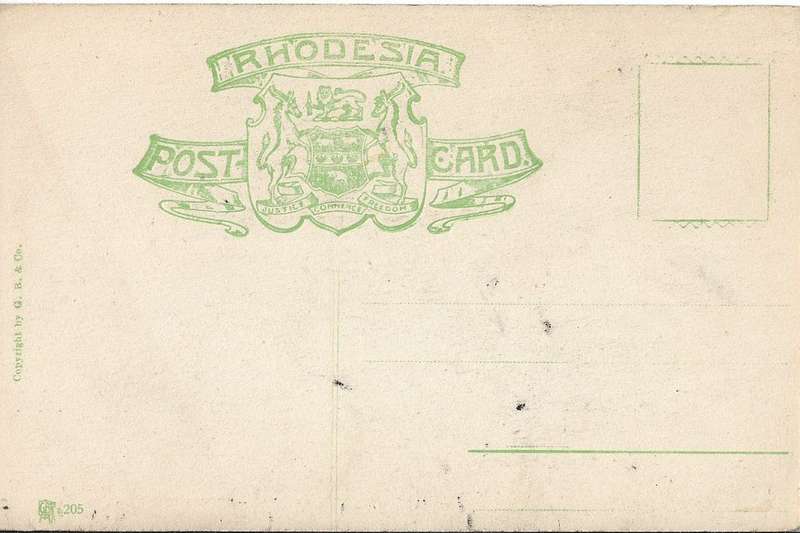Victoria Falls postcard unused as seen from Livingstone Island. (C47A/B)