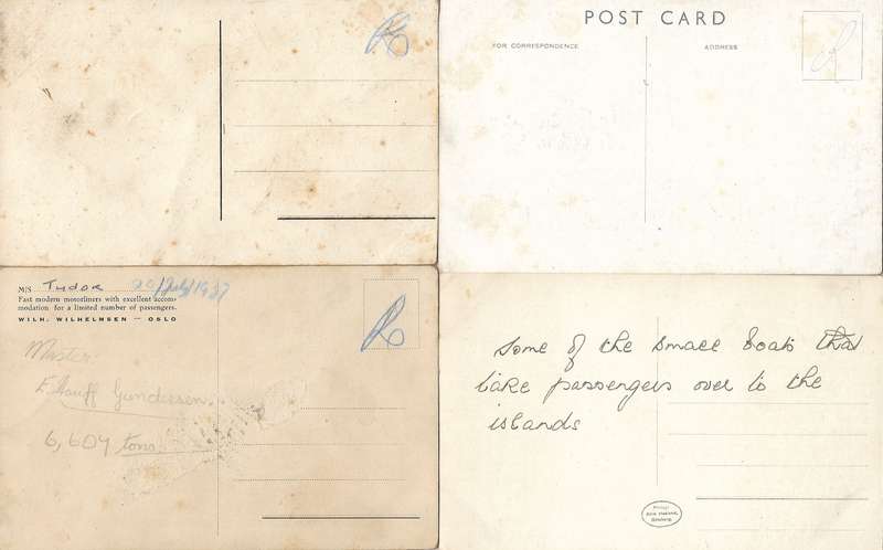Postcards depicting ships mixed condition (x4). (C86A/B)