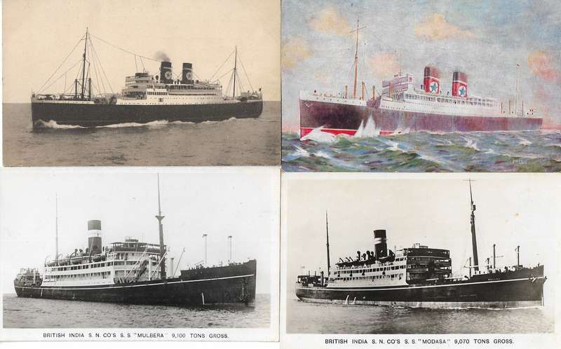 Postcards depicting ships mixed condition (x4). (C89A/B)