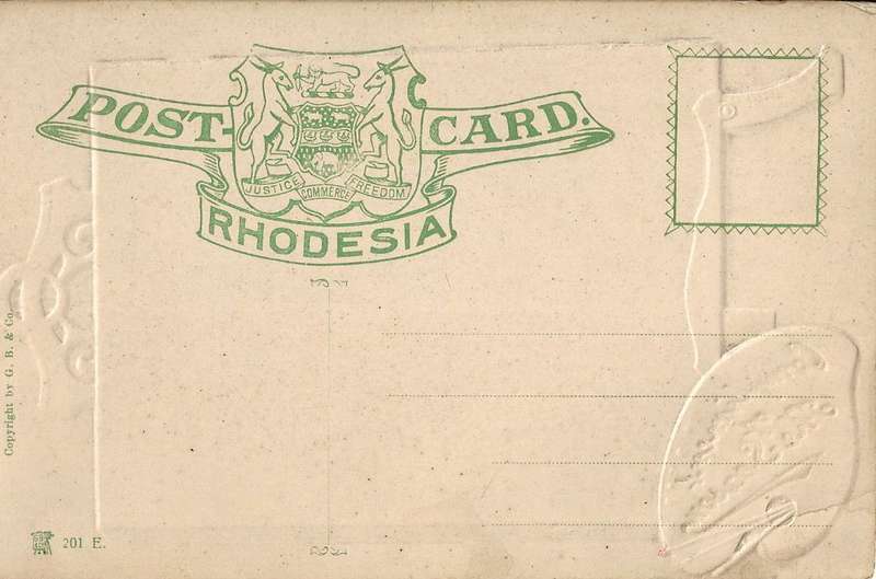 British South Africa Company Victoria Falls unused postcard.