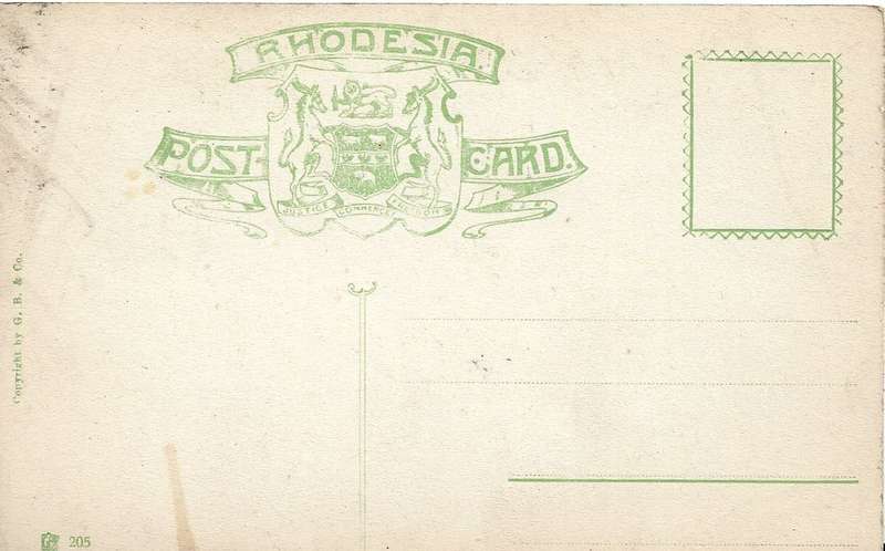 British South Africa Company Victoria Falls unused postcard.