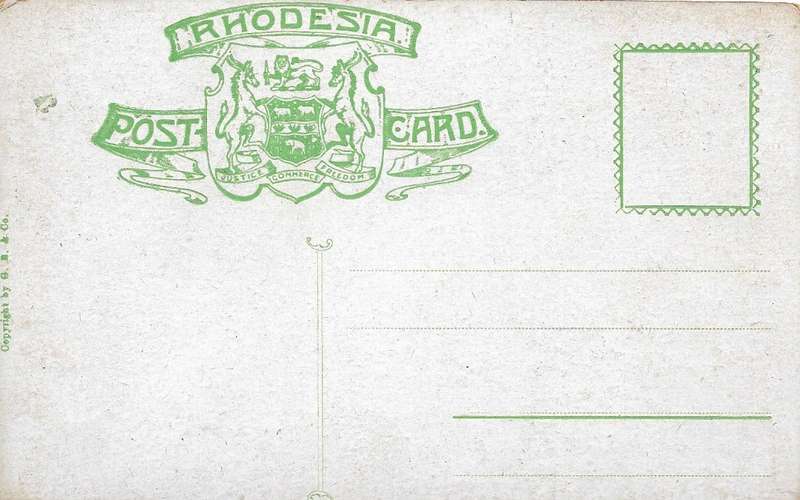 British South Africa Company Victoria Falls, unused postcard.