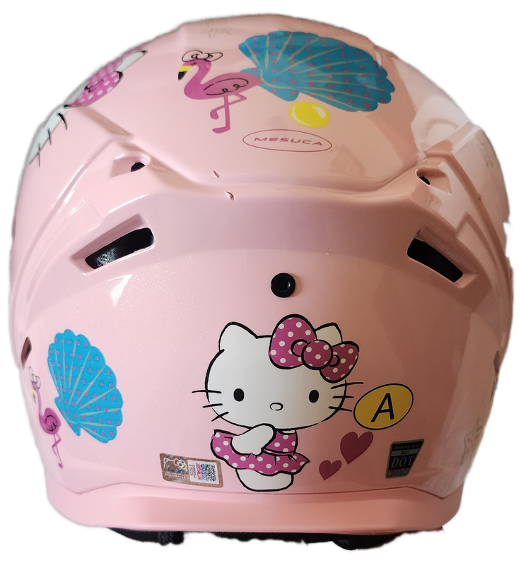 Hello Kitty Pink Motorcycle Helmet - Small