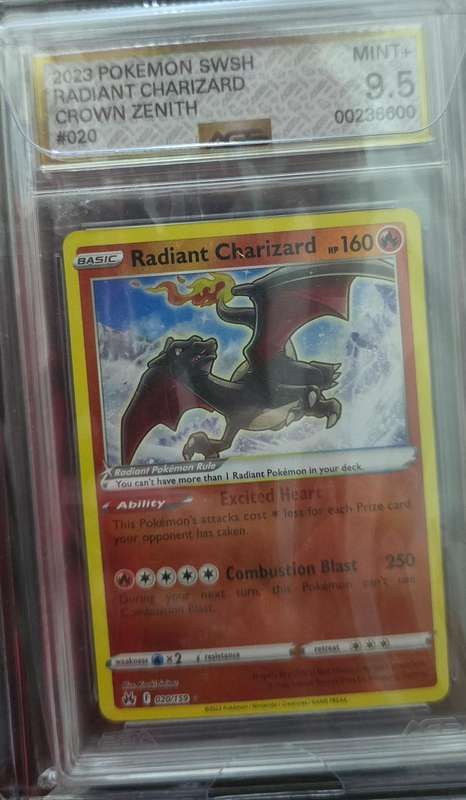 Pokemon Trading Cards Graded AGS 9.5 Charizard