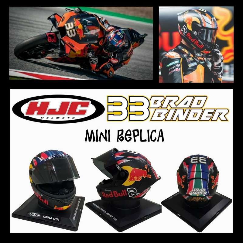 MOTOGP 2020 BRAD BINDER MINI HELMENTS HJC - Signed!