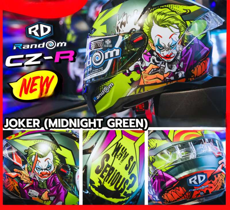 The Joker Motorcycle Helmet - Medium