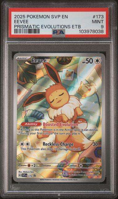 Pokemon Trading Cards Graded PSA 9 Eevee