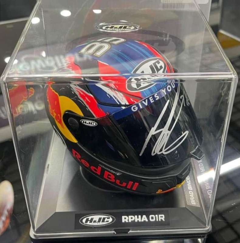 MOTOGP 2020 BRAD BINDER MINI HELMENTS HJC - Signed!