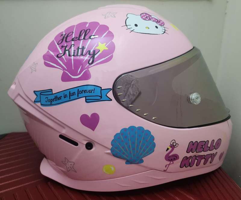 Hello Kitty Pink Motorcycle Helmet - Small
