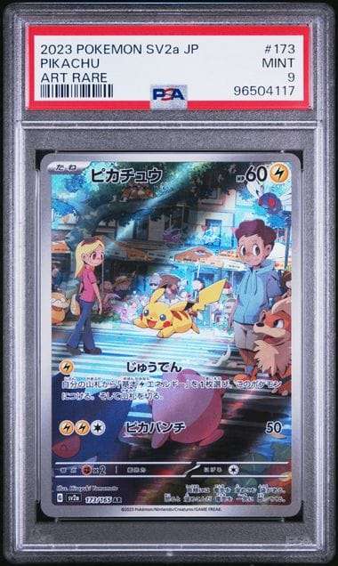 Pokemon Trading Cards Graded PSA 9 MINT JAPANESE 2023 PIKACHU 173/165 POKEMON 151 ART RARE