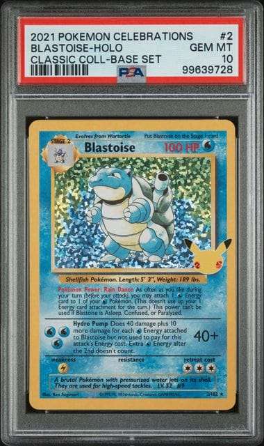 Pokemon Trading Cards Graded PSA 10 - 3 Set Blaistoise