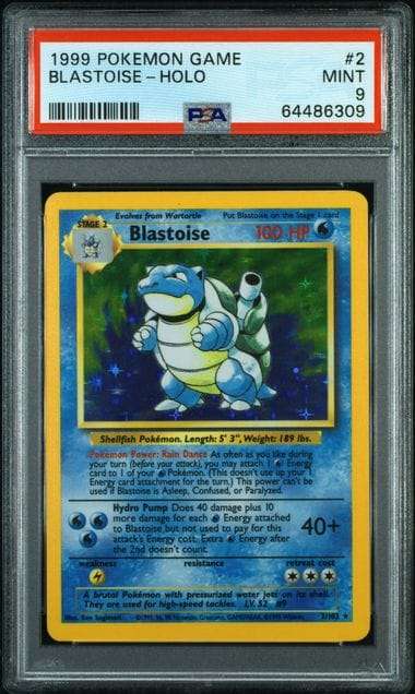 Pokemon Trading Cards Graded PSA 9 Blaistoise #2 Base set