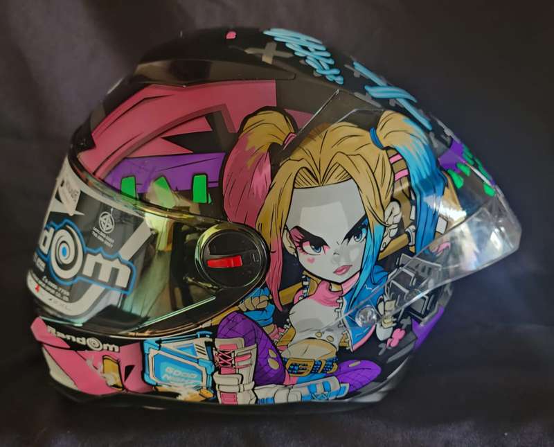 Harley Quinn Motorcycle Helmet - Extra Large
