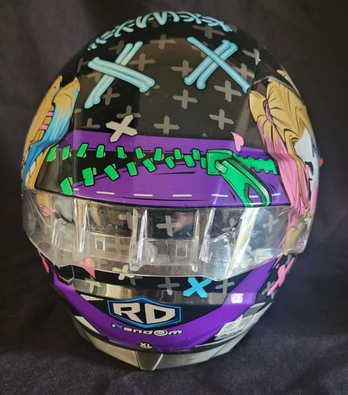 Harley Quinn Motorcycle Helmet - Extra Large