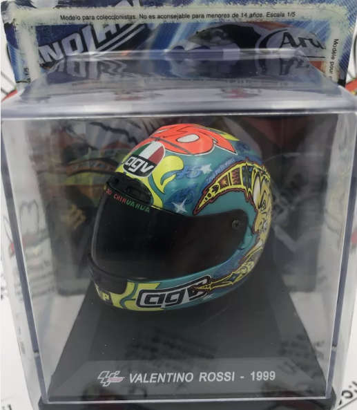 Die Cast Helmets Moto Gp  Valentino Rossi - 1999  Scale 15 Altaya
