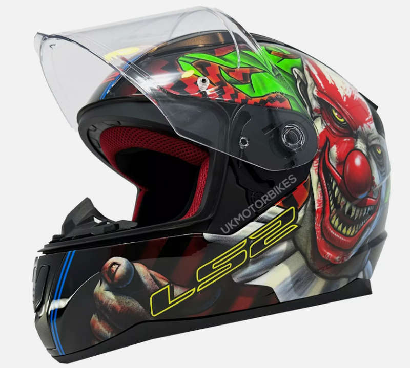 LS2 Clown Full Face Motorcycle Helmet Large
