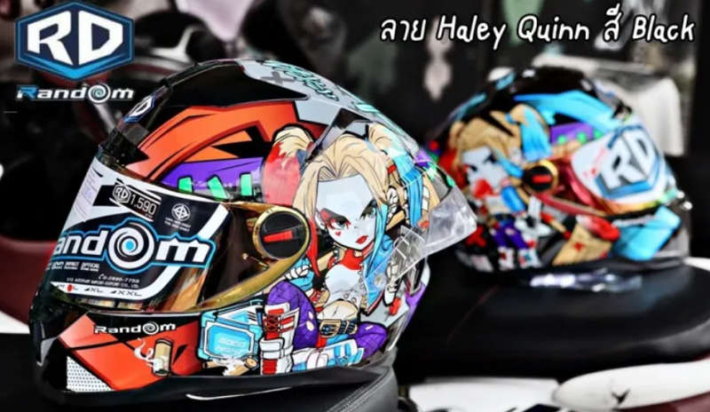 RD Harley Quinn Full Face Motorcycle Helmet Medium