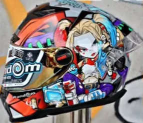 RD Harley Quinn Full Face Motorcycle Helmet Medium