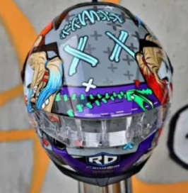 RD Harley Quinn Full Face Motorcycle Helmet Medium