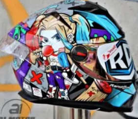 RD Harley Quinn Full Face Motorcycle Helmet Medium