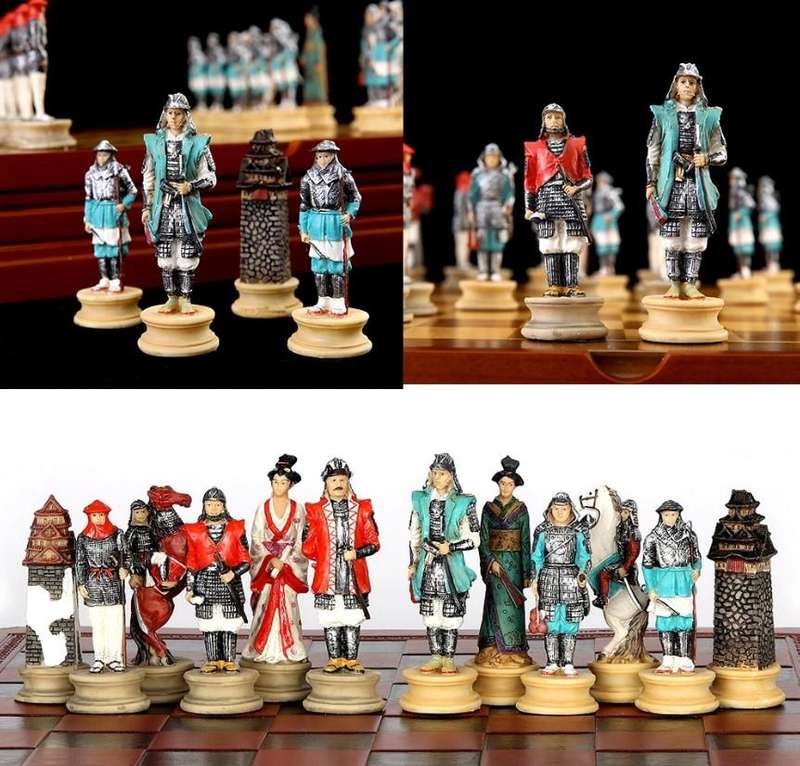 Japanese samurai Character themed chess set