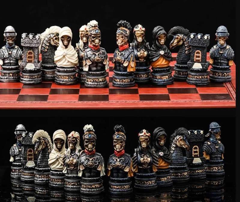Skeleton Character themed chess set