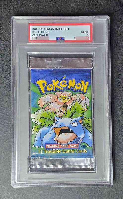 Pokemon PSA 9 1st Edition Base Set Booster Pack Venusaur