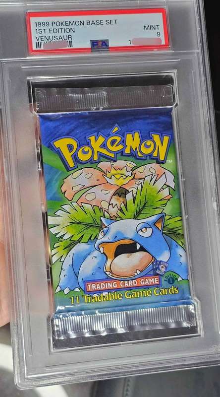 Pokemon PSA 9 1st Edition Base Set Booster Pack Venusaur