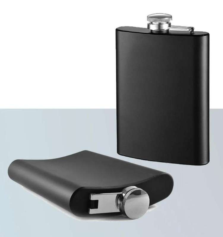 Hip Flask Black 200ml